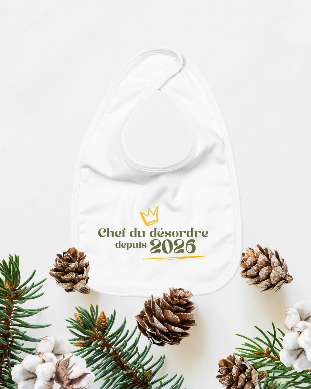 “Chef du désordre depuis 2026” — Bavoir bébé