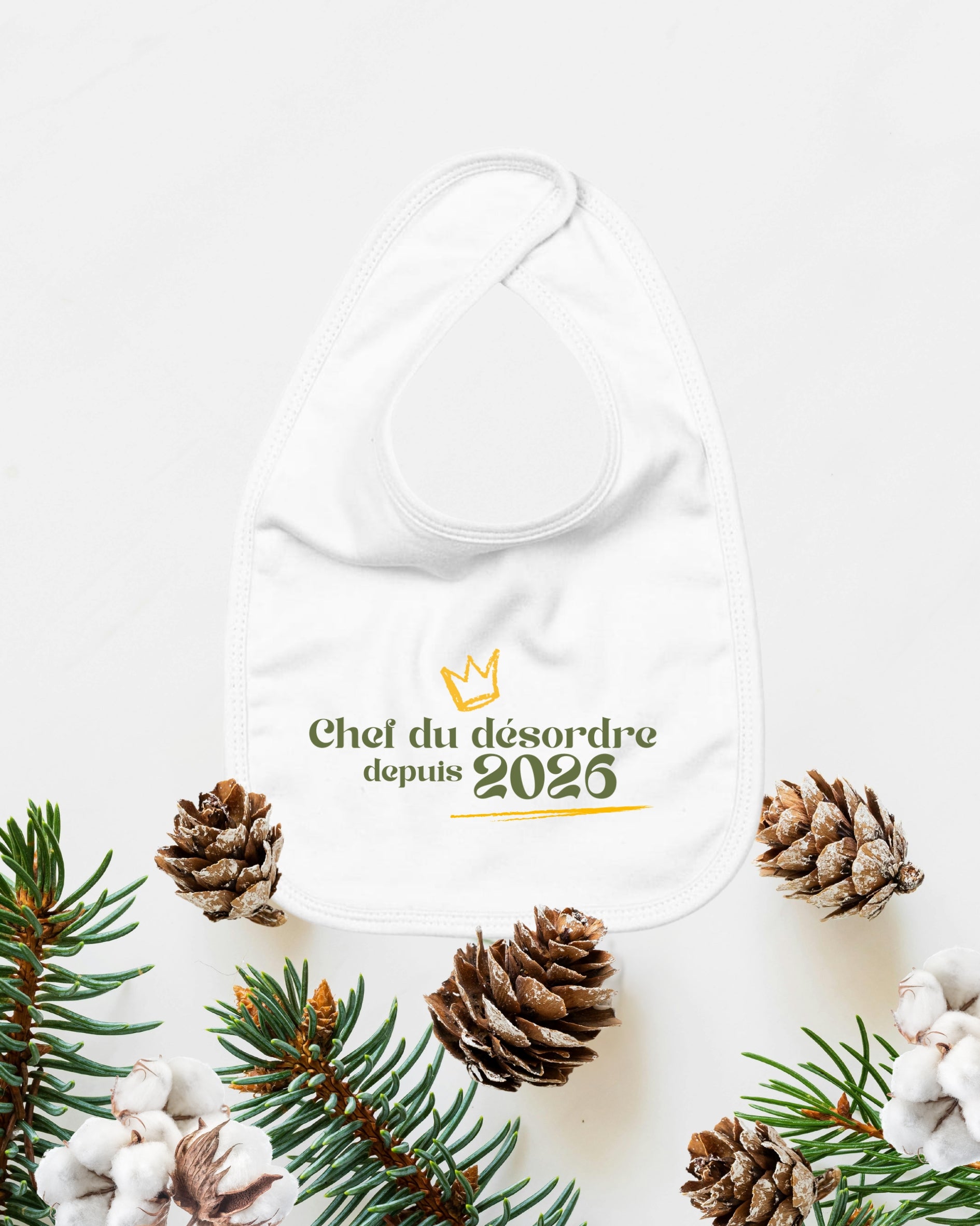 “Chef du désordre depuis 2026” — Bavoir bébé