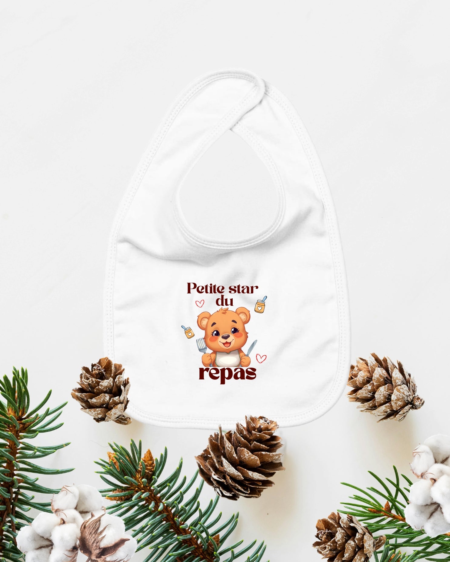 "Petite star du repas" - Bavoir bébé