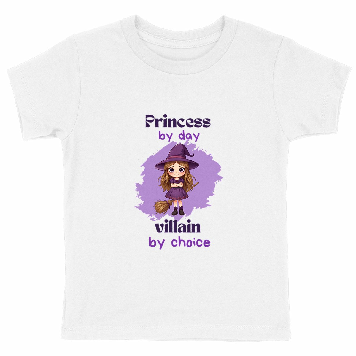 T-shirt "Villain" enfant – Princess By Day/Kids Pop Co' - face_blanc