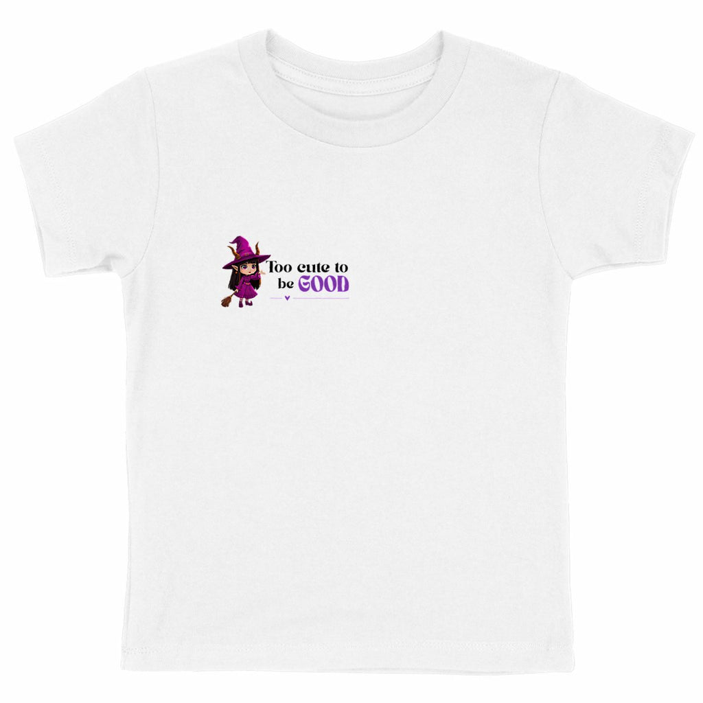 T-shirt villain enfant – Too cute/Little Minimalist Co' - face_blanc