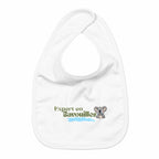 “Expert en bavouilles” — Bavoir bébé - face_blanc