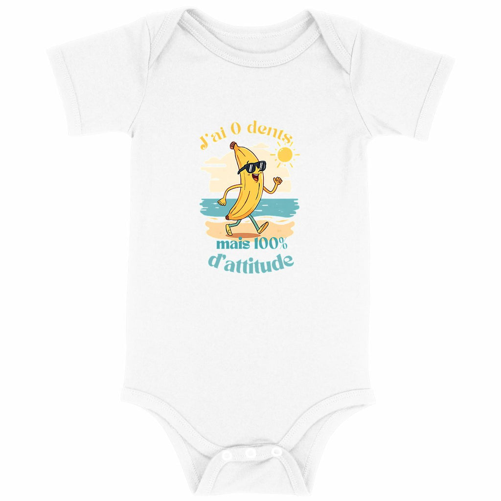 Body Humour banane - Cool Kids Crew - face_blanc