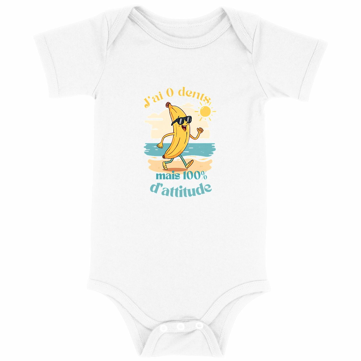 Body Humour banane - Cool Kids Crew - face_blanc