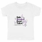 T-shirt "Villain" enfant – Rule Breaker, Heart Taker/Kids Pop Co' - face_blanc
