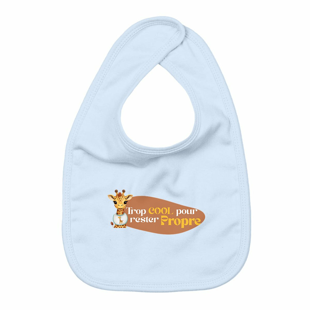 “Trop cool pour rester propre” — Bavoir bébé - face_bleu