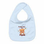 "Petite star du repas" - Bavoir bébé - face_bleu
