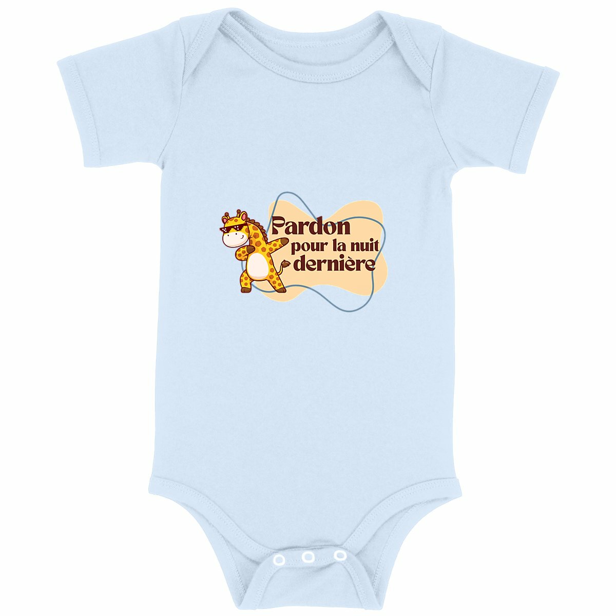 Body humour Girafe - Cool Kids crew - face_bleu
