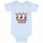 Joyeux Noël renne - Body bébé Noël - face_bleu