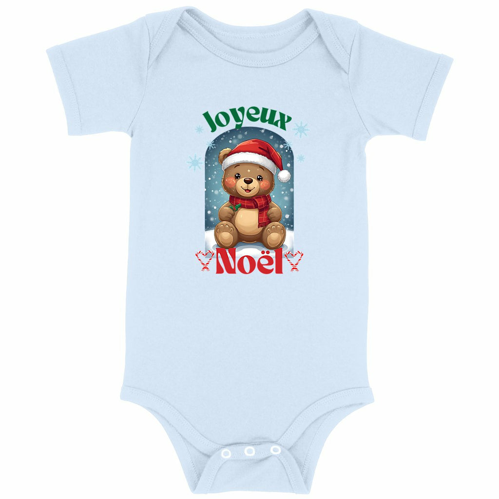 Joyeux Noël ourson - Body bébé - face_bleu