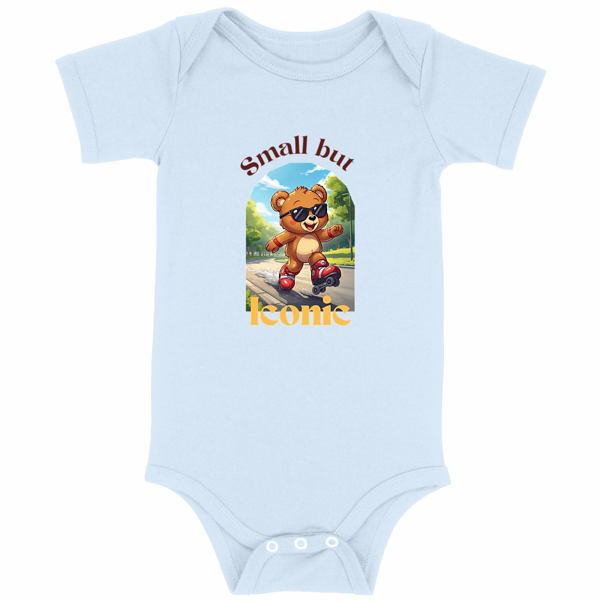 Small but iconic - Body bébé - face_bleu