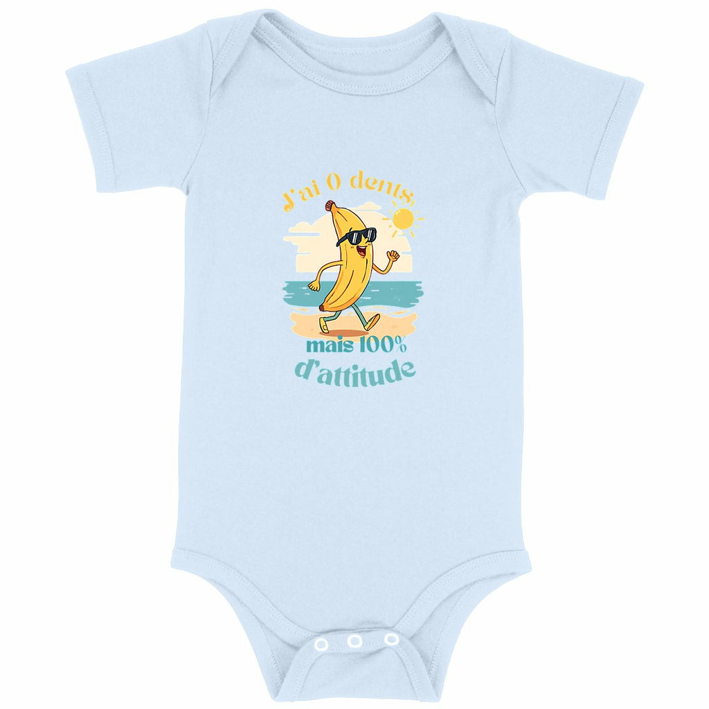 Body Humour banane - Cool Kids Crew - face_bleu