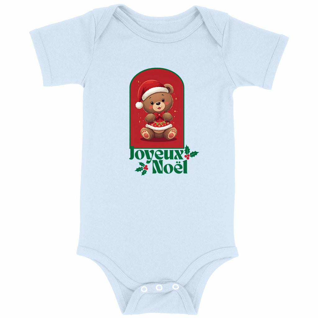 Joyeux Noël ourson 2 - Body bébé - face_bleu