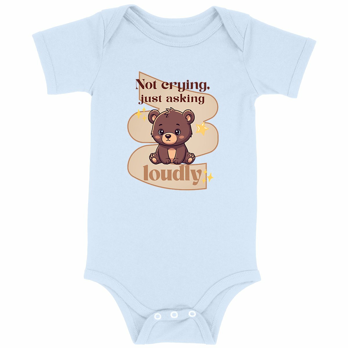 Not crying, just asking loudly - Body bébé - face_bleu