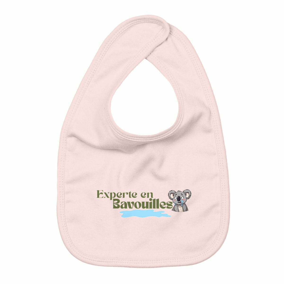 “Experte en bavouilles” — Bavoir bébé - face_rose
