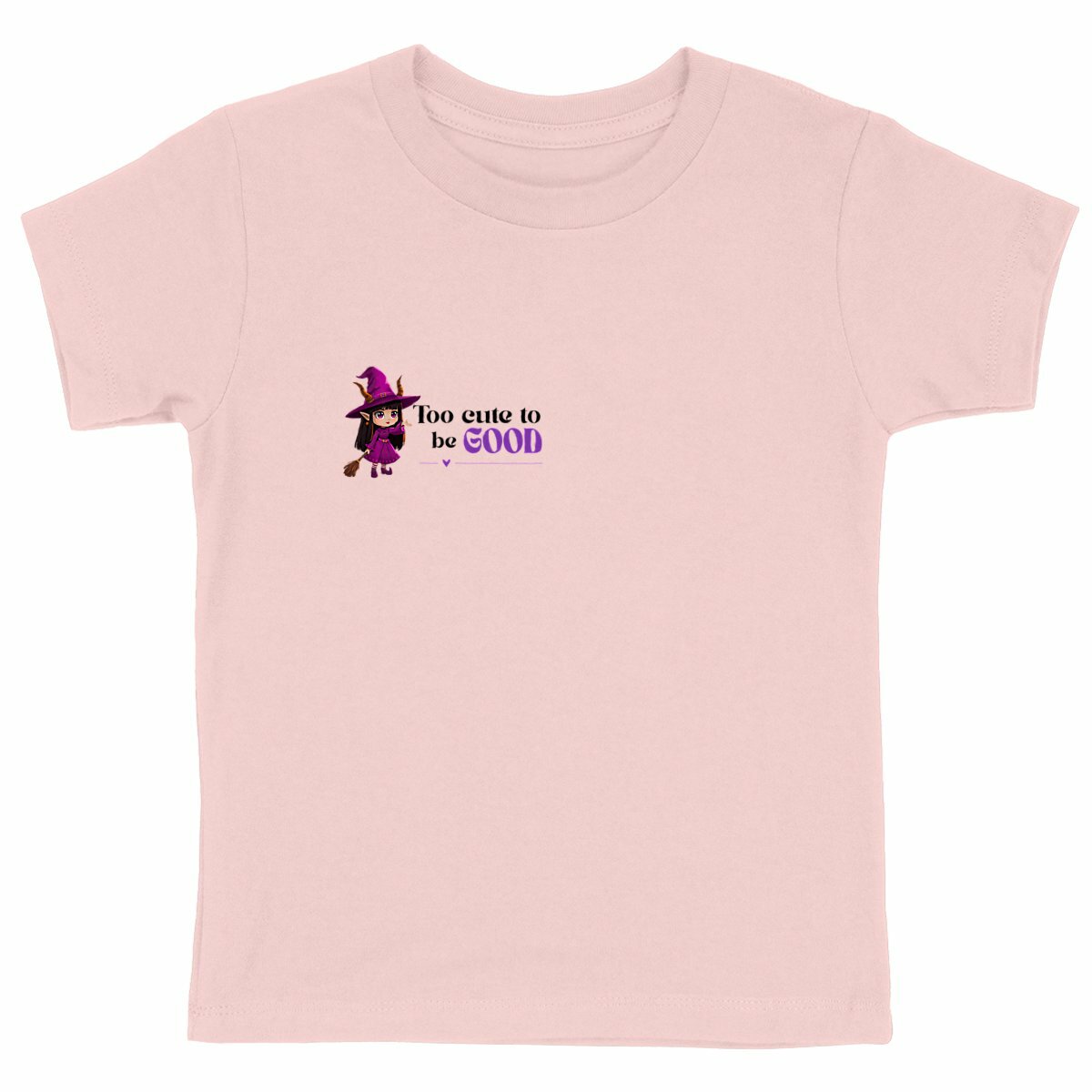 T-shirt villain enfant – Too cute/Little Minimalist Co' - face_rose