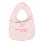 “Je bave donc je suis” — Bavoir bébé - face_rose