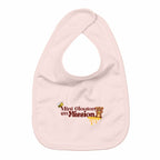 “Mini glouton en mission” — Bavoir bébé - face_rose