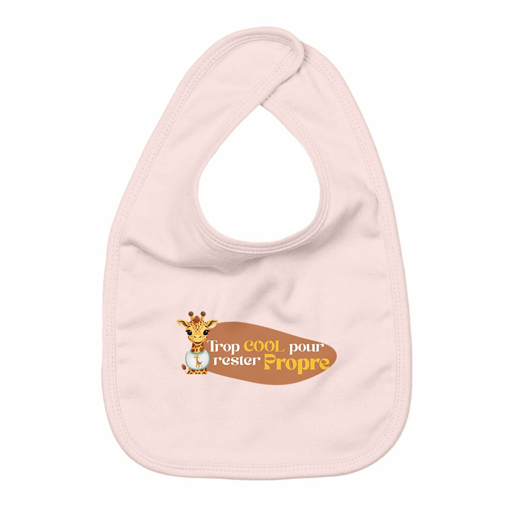 “Trop cool pour rester propre” — Bavoir bébé - face_rose