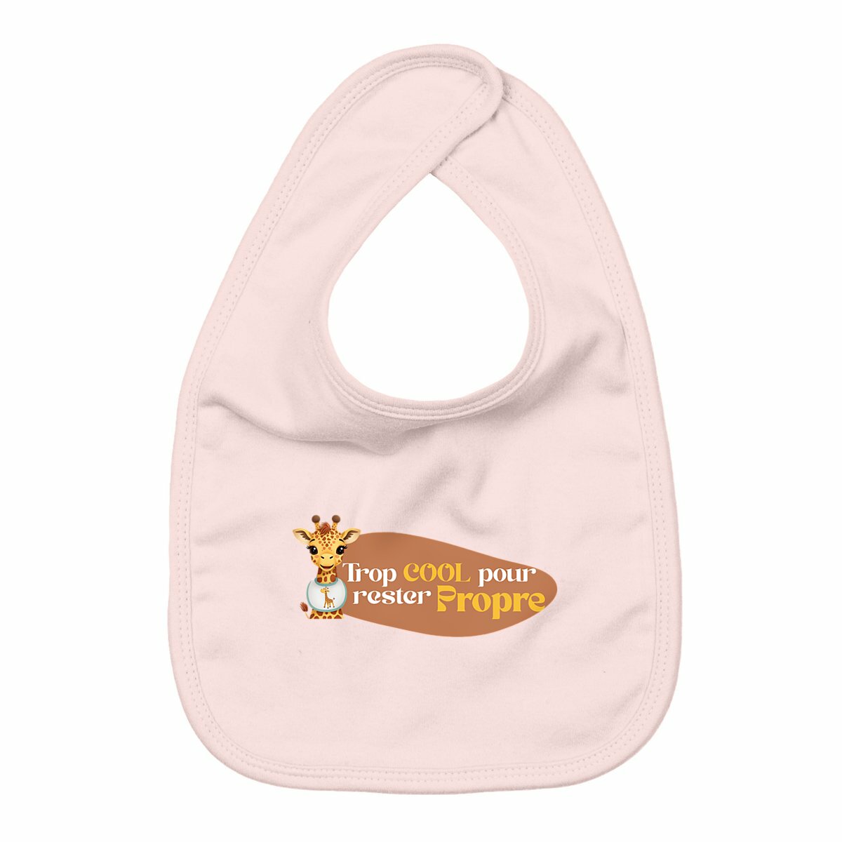 “Trop cool pour rester propre” — Bavoir bébé - face_rose