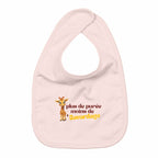 "Plus de purée, moins de bavardage" - Bavoir bébé - face_rose