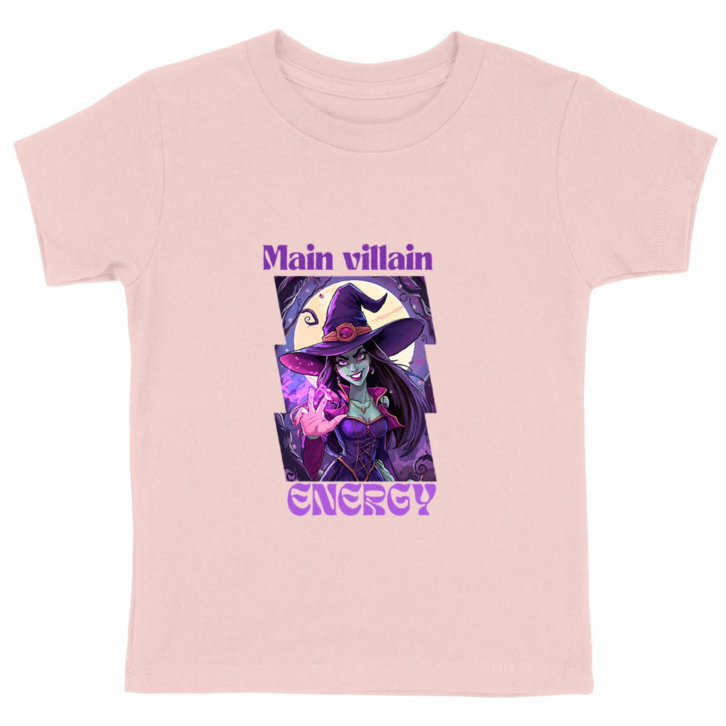 T-shirt enfant – Main Villain Energy/Kids Pop Co' - face_rose