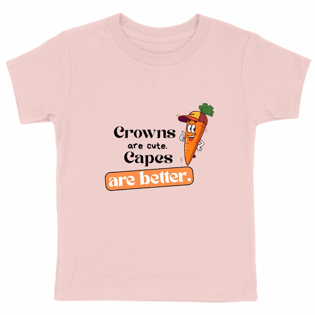 T-shirt "Villain" enfant – Crowns Are Cute/Kids Pop Co' - face_rose